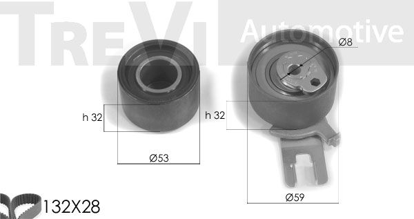 TREVI AUTOMOTIVE paskirstymo diržo komplektas KD1236